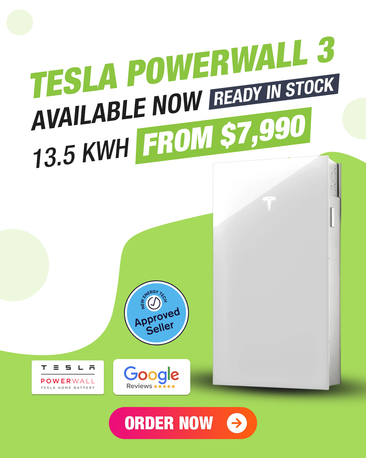 tesla powerwall 3 banner for mobile
