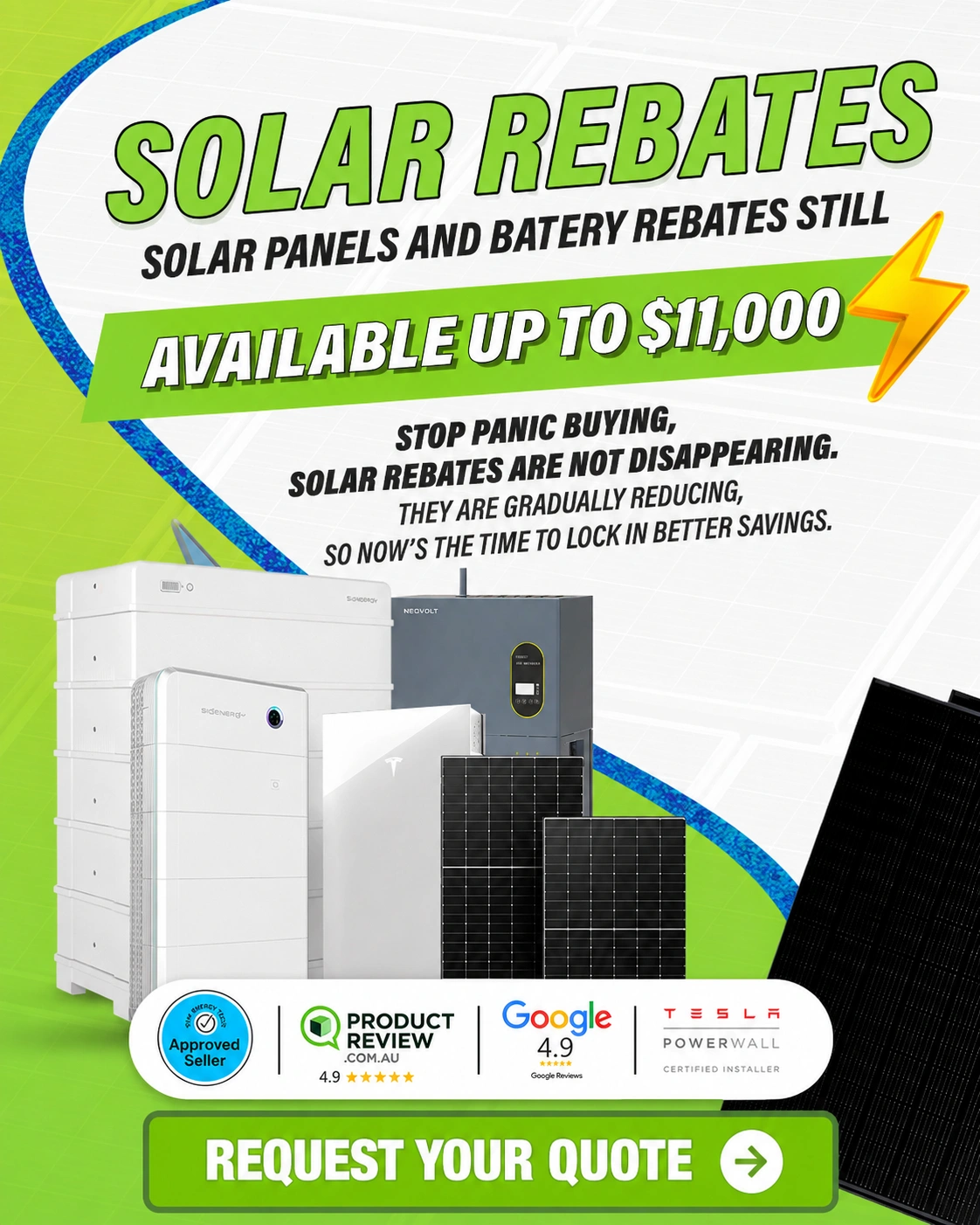 Solar Rebates - Mobile Banner