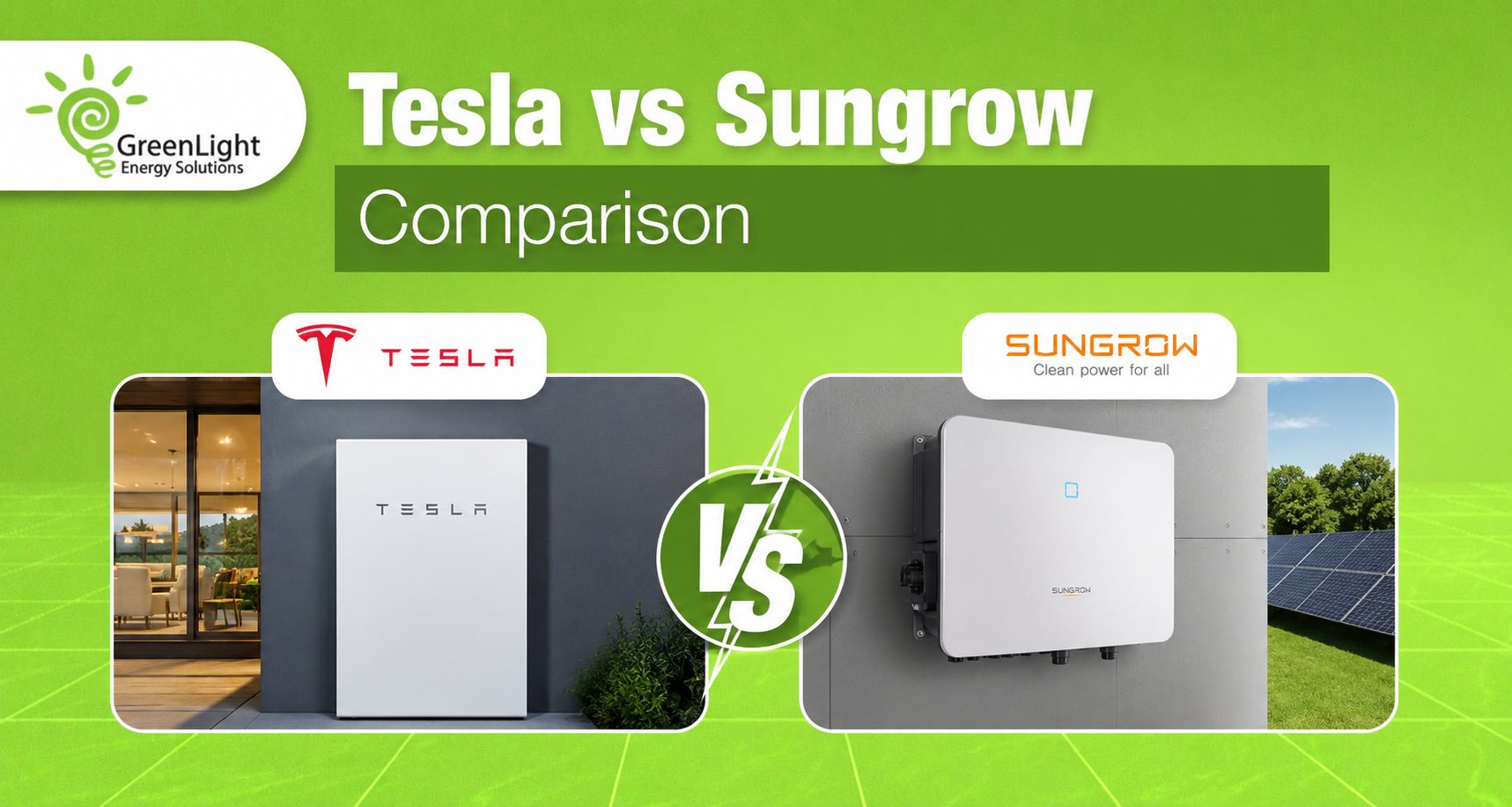 Tesla vs Sungrow Comparison